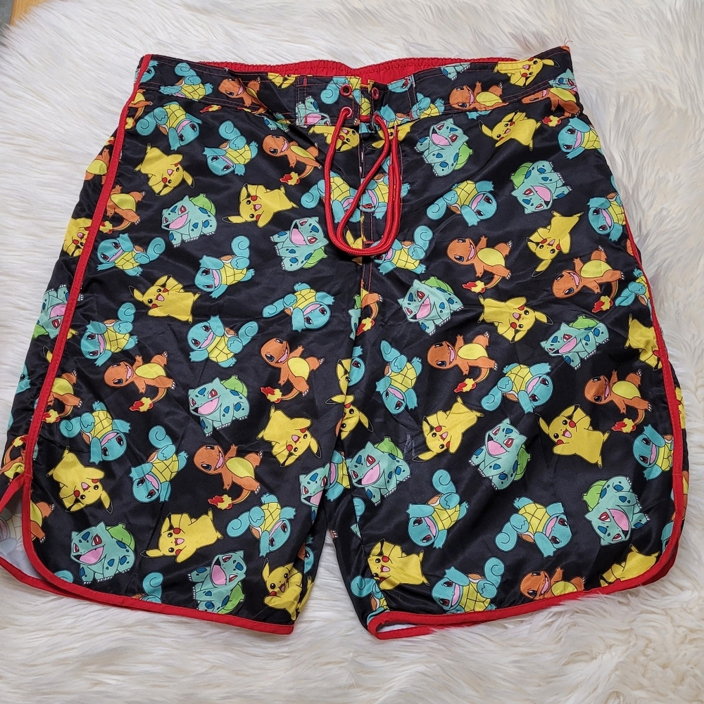 NWT Mens Pokemon Print Swim Shorts